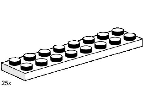 2 x 8 White Plates